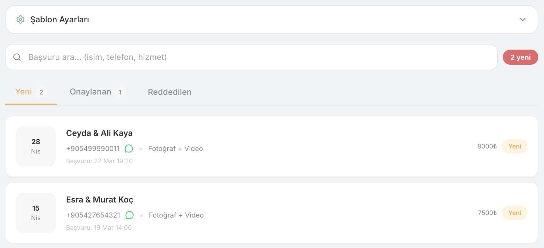 MGT App Başvuru Sistemi