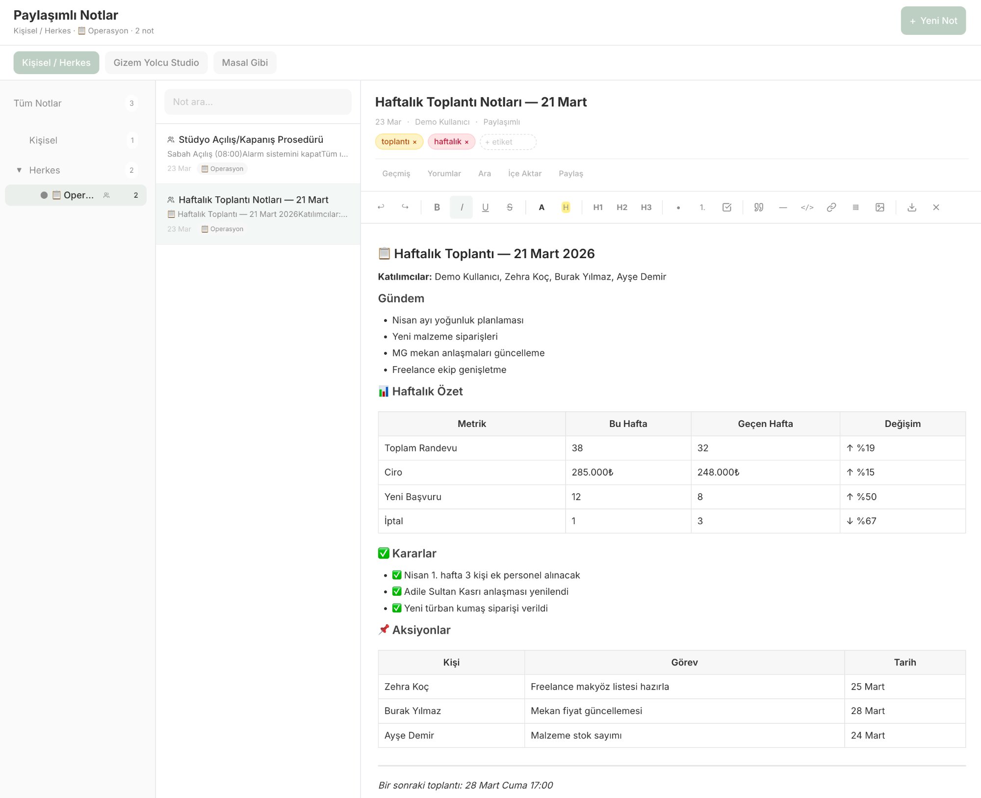 MGT App Paylaşımlı Notlar