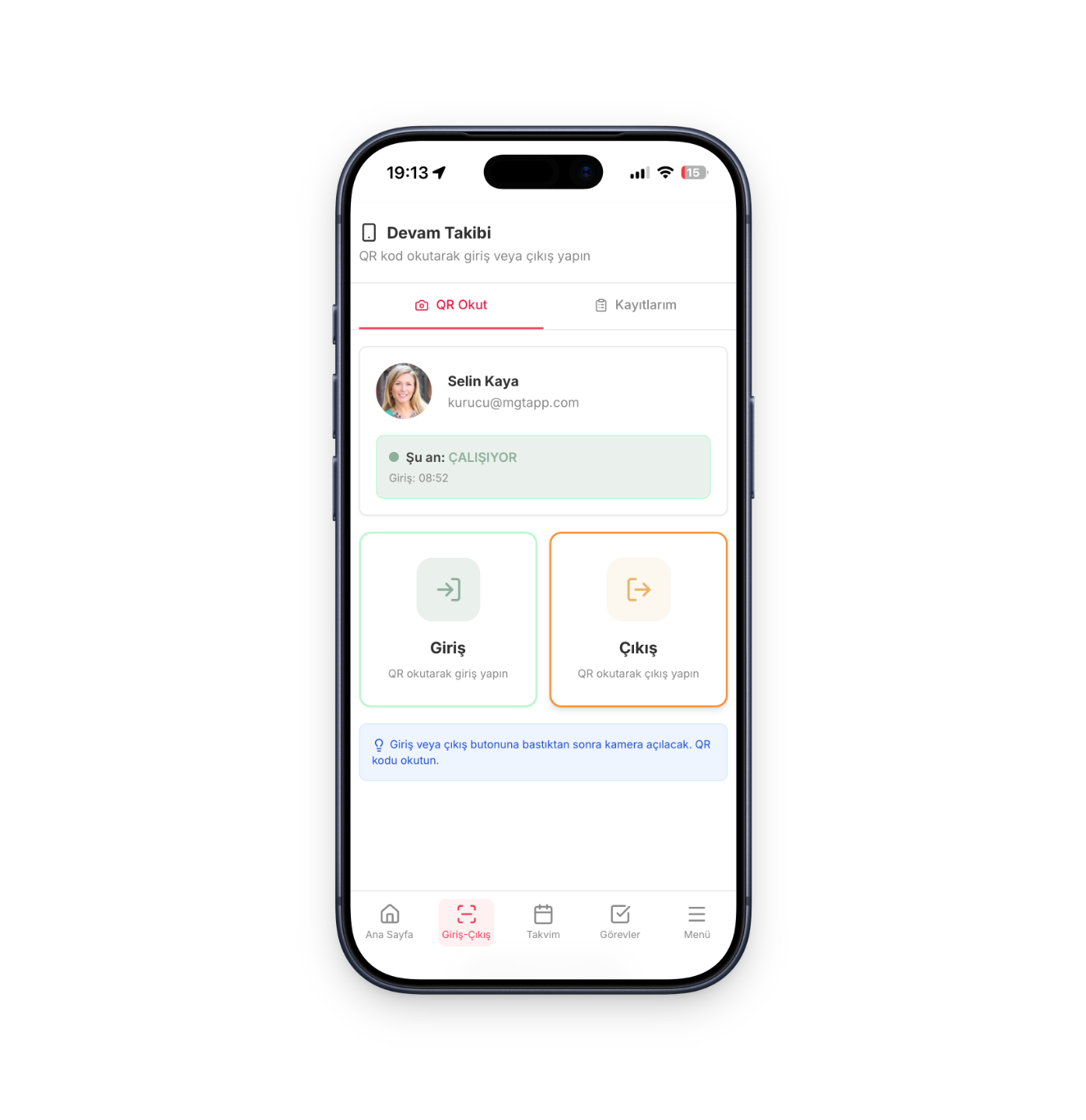 QR Giriş Çıkış